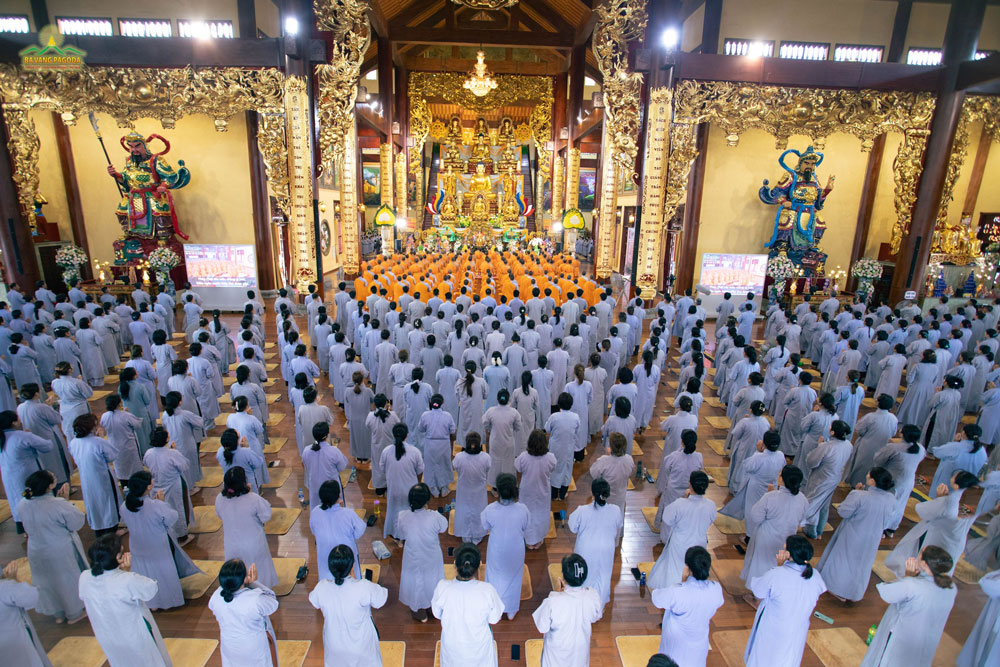 The concluding ritual of Emperor Liang's Repentance Dharma assembly was held in a solemn and sacred atmosphere.