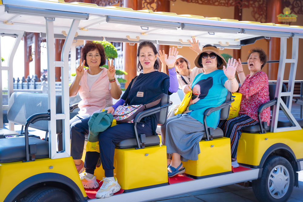 Joy was evident on everyone's faces at the warm welcome from the monks and Buddhists of Ba Vang Pagoda