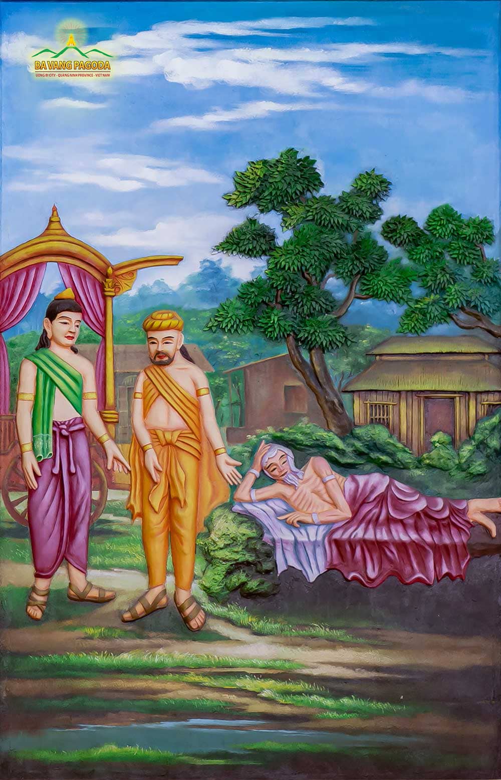 The second time Prince Siddhartha went out of the gate, he saw an ill man.