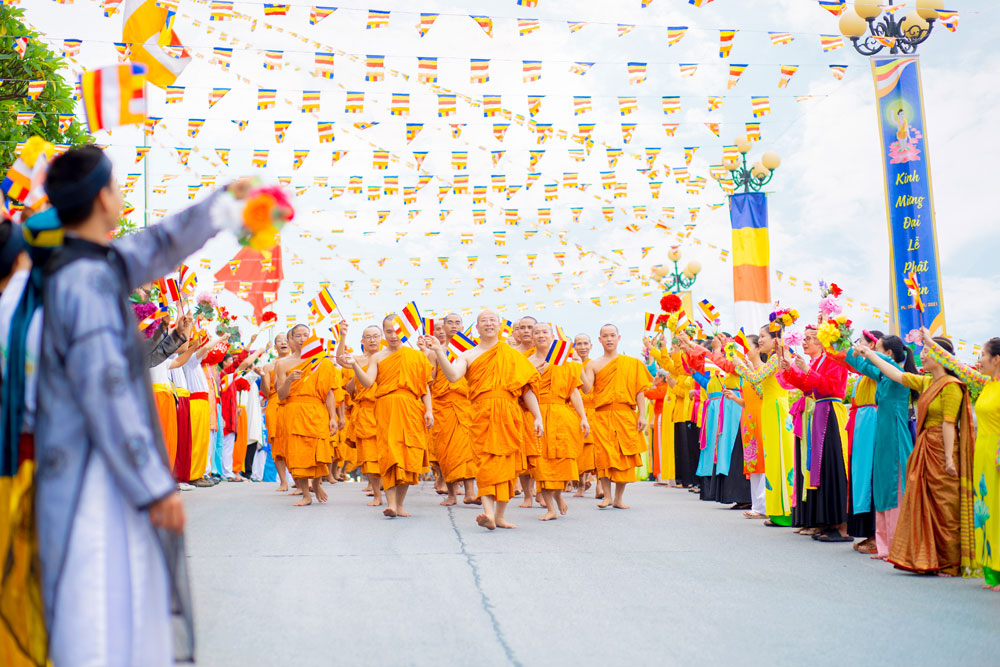 Crowded, vibrant, emotional - that is what you might feel when joining Vesak Day at Ba Vang Pagoda