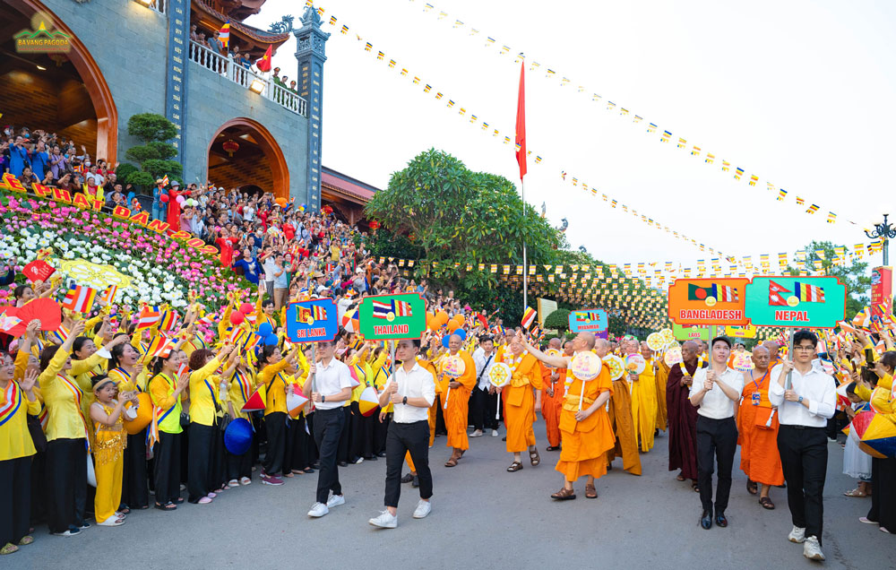 Commemorating Buddhas birth We follow Sangha's footsteps Celebrating Buddhas birth” - Opening line for the song “Celebratory parade for the Buddhas birth