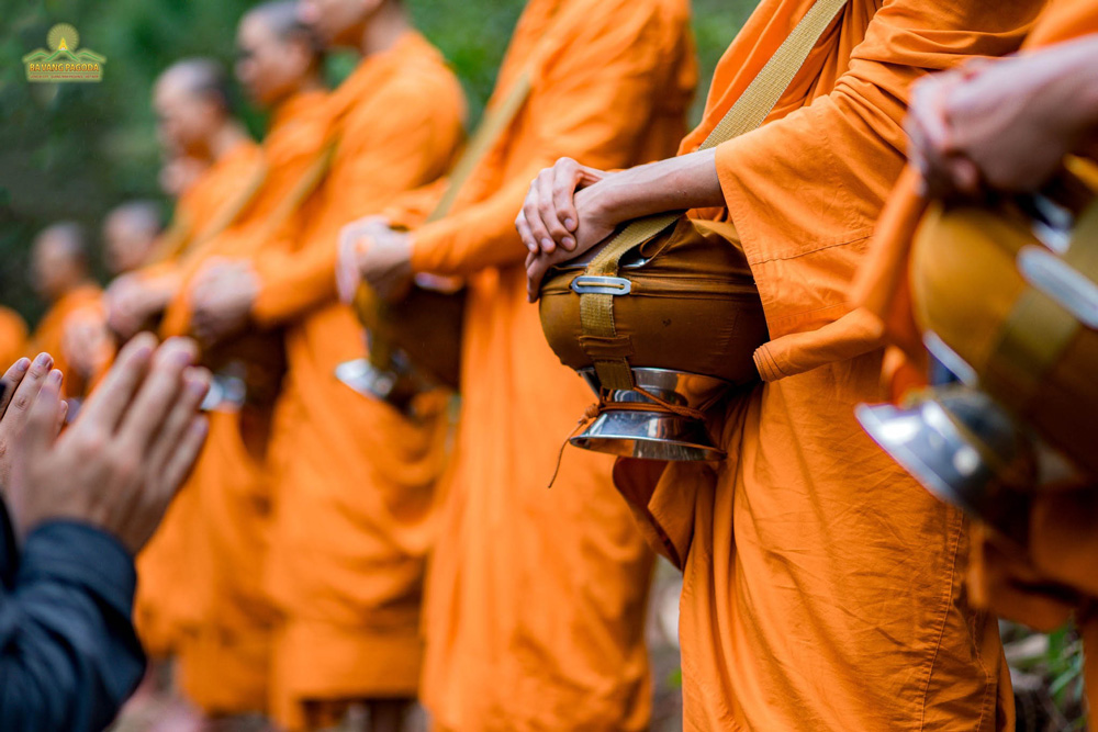 Alms round is the tradition of all Buddhas of the past, present, and future.