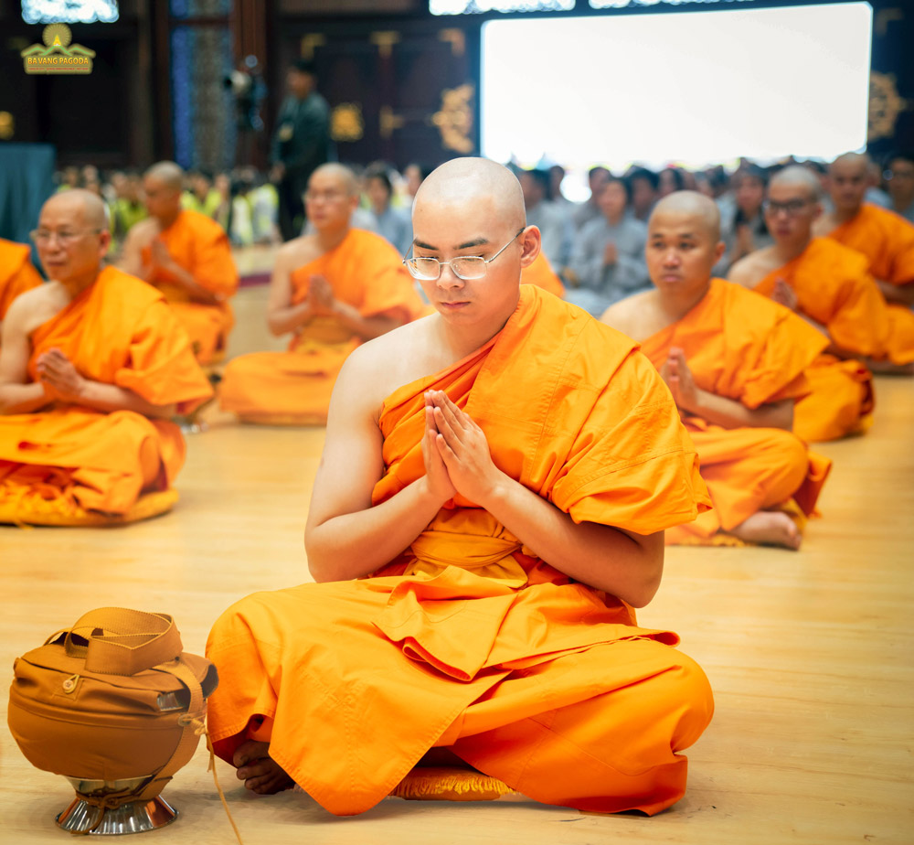 After the shaving ritual, the aspirants officially became members of the Sangha.