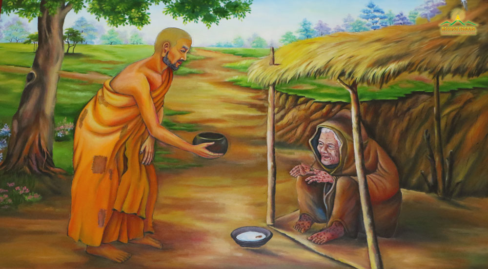 Venerable Mahakassapa saved a poor old lady