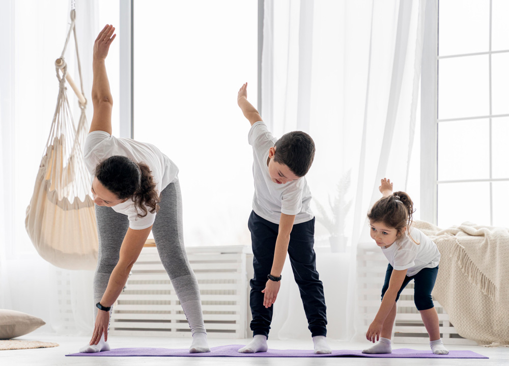 Exercise helps improve our health and reduce stress.