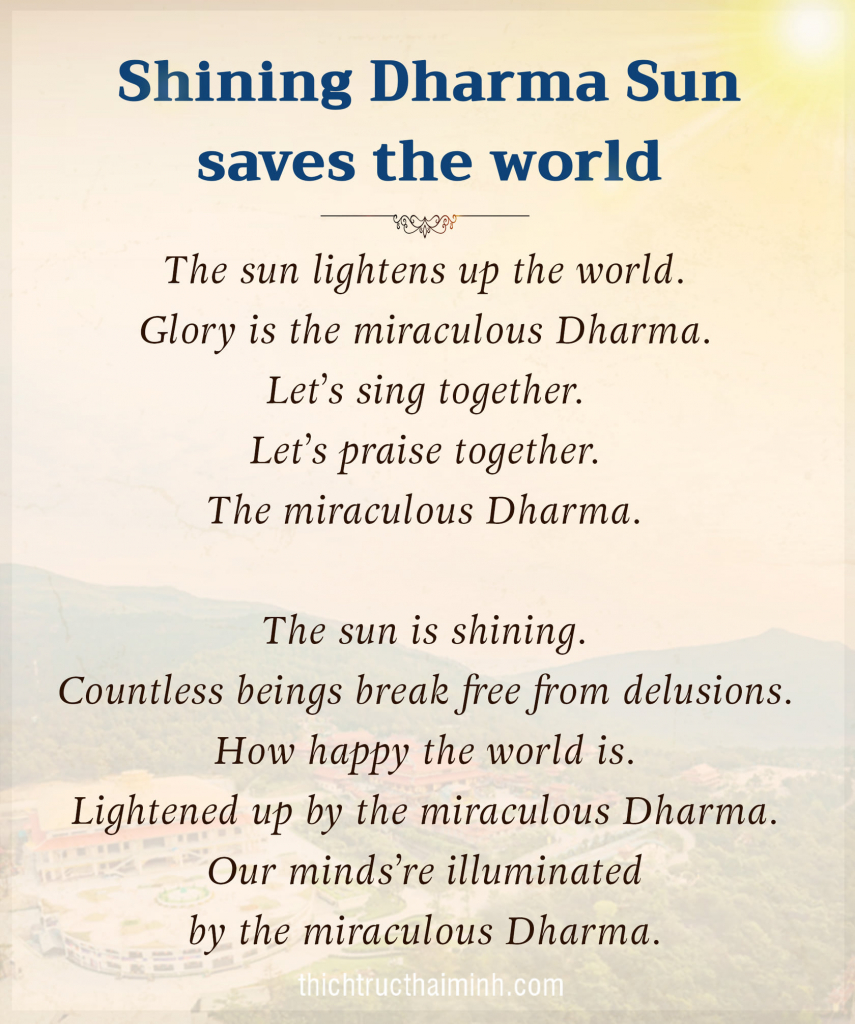 Lyrics of “Shining Dharma Sun saves the world”