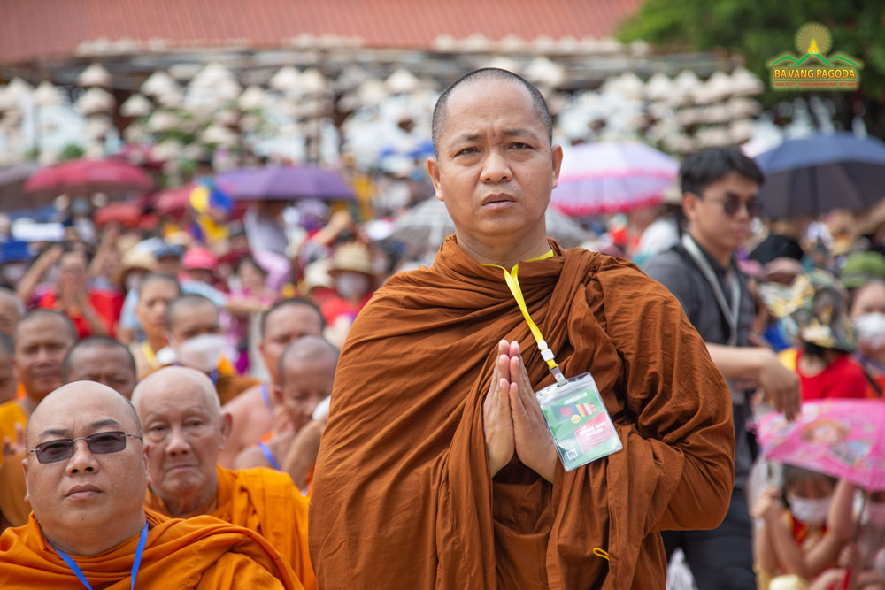 Vice Chairman of the Bangladesh Department of Buddhism of Forest Monk — Venerable Shoura Jagat Mahathero in the Vesak Celebration 2022 at Ba Vang Pagoda.