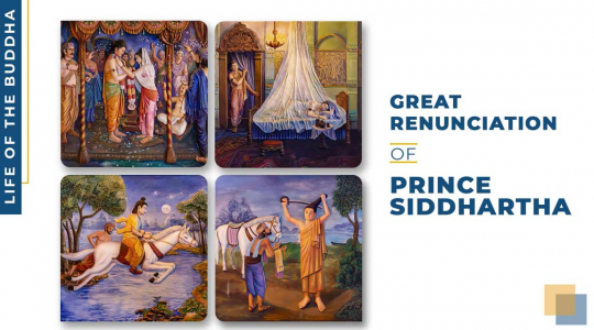 Obstacles and determination of Prince Siddhartha to become an ascetic