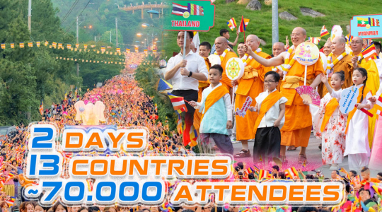 2 days, 13 countries, and about 70,000 attendees - a memorable grand celebration of Vesak